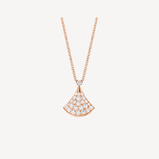 Clytia Love Divas'Dream Necklace,18k Rose Gold Plated,Cubic Zircon Paved