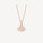 Clytia Love Divas'Dream Necklace,18k Rose Gold Plated,Cubic Zircon Paved