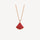 Clytia Love Divas'Dream Necklace,925 Silver,18k Rose Gold Plated,Red Agate