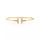 T Bangle,18k Yellow Gold Plated,Inlaid cubic zircon