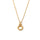 Circular Pendant Necklace, 925 Silver, 18k Gold Plated