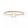 T Bangle,18k Yellow Gold Plated,Mother of Pearl