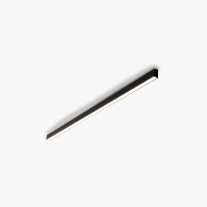 Lineaire moderne LED zwarte metalen plafondlamp met vlakke montage