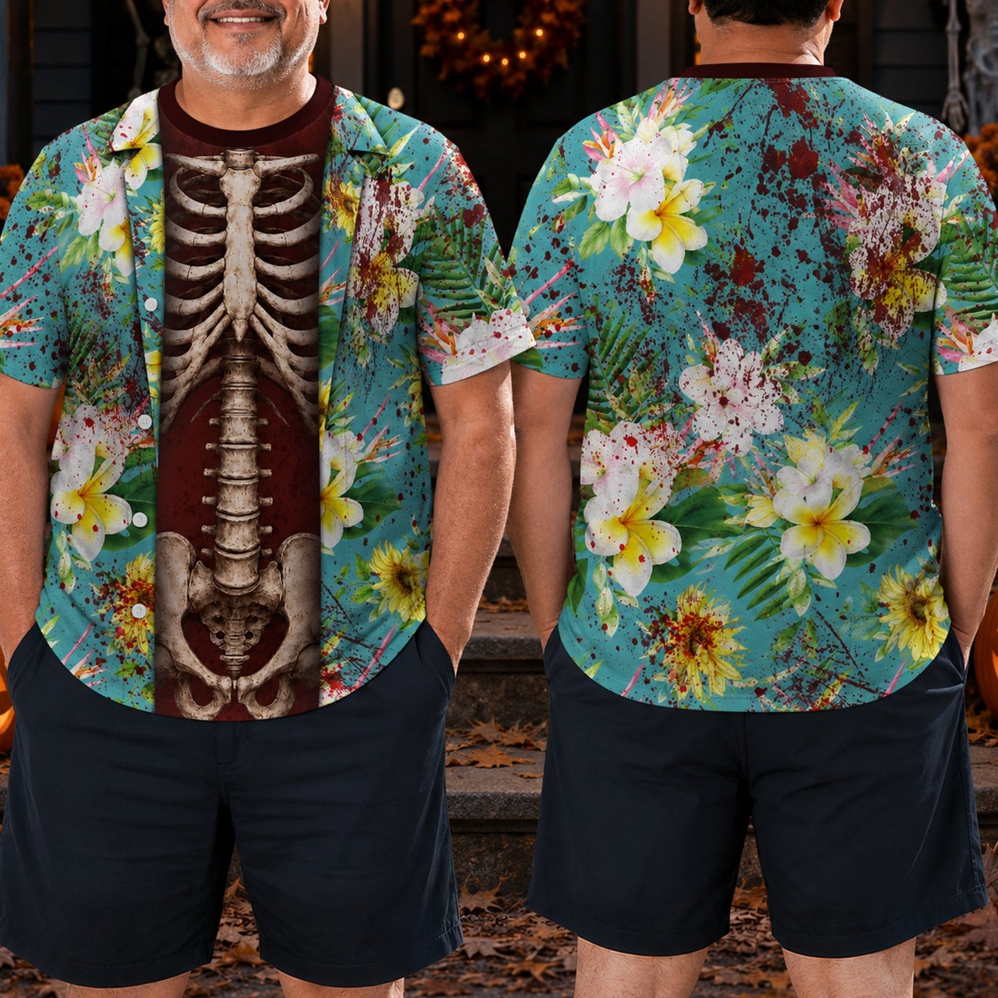 SpookWear – Premium Personalised Halloween Skeleton Tee