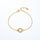 Clytia Love Natural Moonstone Bracelet,925 Silver,18k Yellow Gold Plated