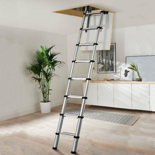 Échelle pliante télescopique compacte pour accès au grenier escaliers de loft