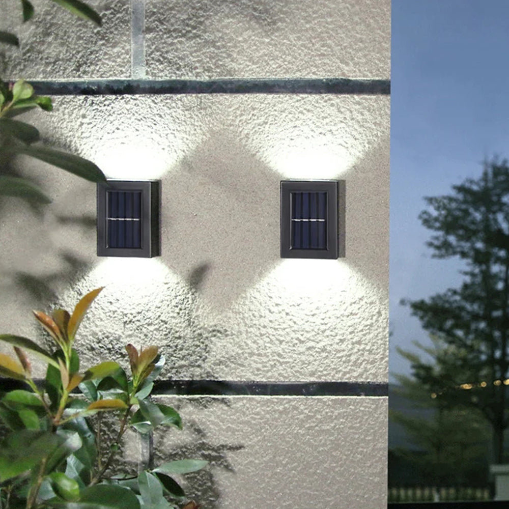 Wodoodświetlone zasilane energią słoneczną zewnętrzne dekoracyjne światło ścienne na patio