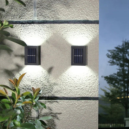Wodoodświetlone zasilane energią słoneczną zewnętrzne dekoracyjne światło ścienne na patio