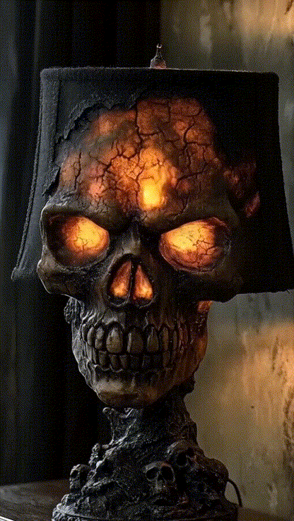 Skull-Shaped Lava Stone Lamp – Ventayo