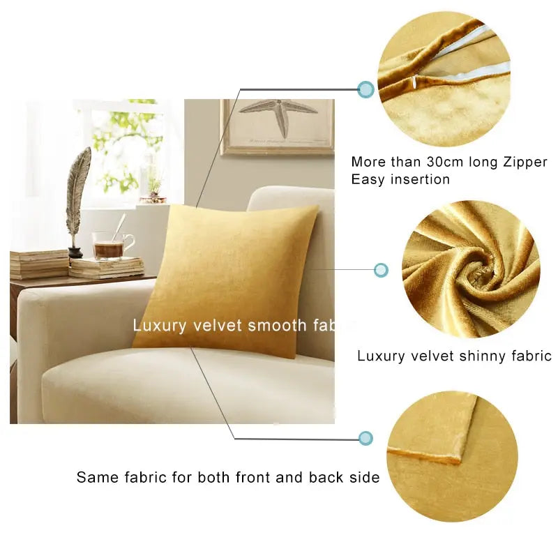 2 Pack Glowing Velvet Cushion Covers