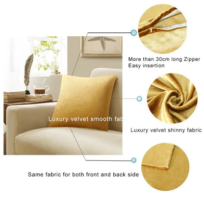 2 Pack Glowing Velvet Cushion Covers