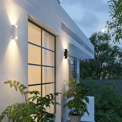 Lámpara de pared exterior moderna LED oro/blanco jardín/corredor