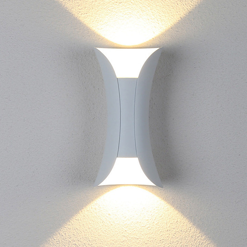Lámpara de pared exterior moderna LED oro/blanco jardín/corredor
