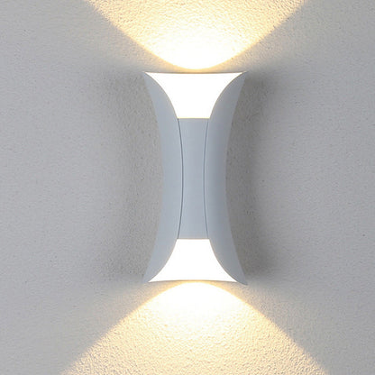 Lámpara de pared exterior moderna LED oro/blanco jardín/corredor
