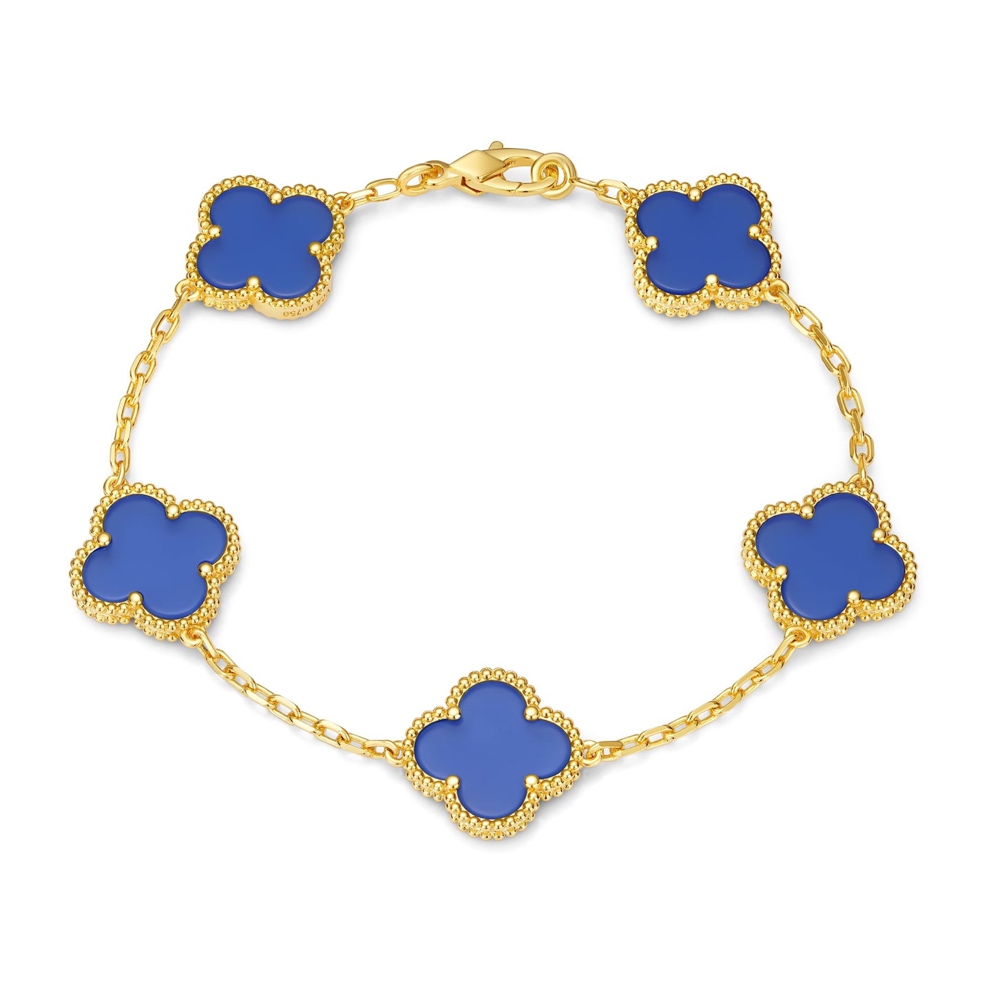 Clover Leaf Bracelet,925 Silver,18k Gold Plated