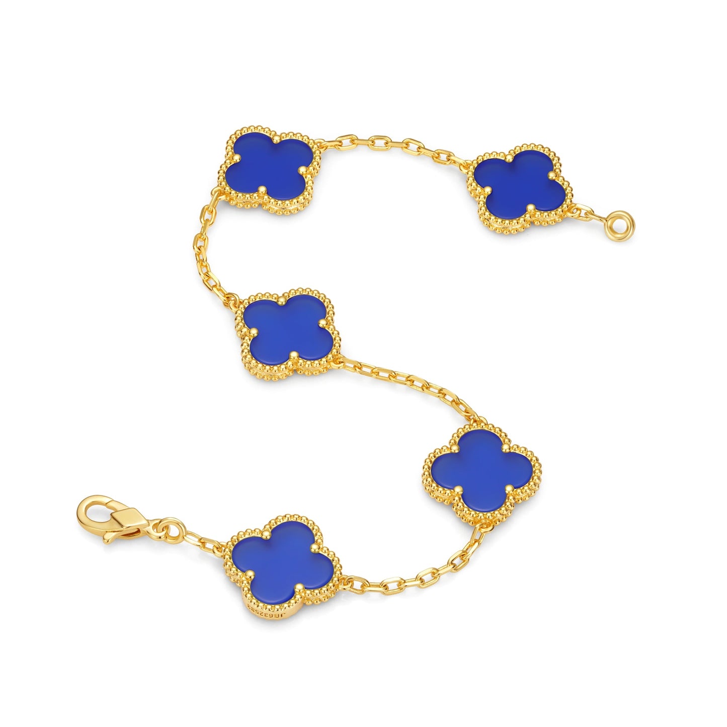 Clover Leaf Bracelet,925 Silver,18k Gold Plated