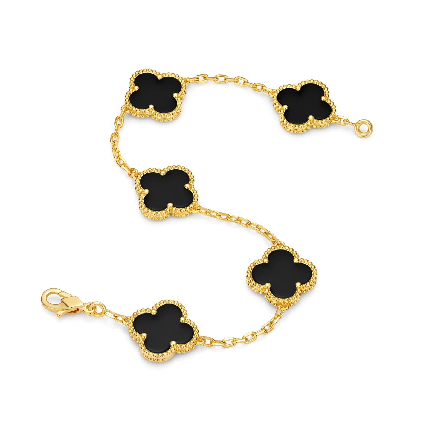 Clover Leaf Bracelet,925 Silver,18k Gold Plated