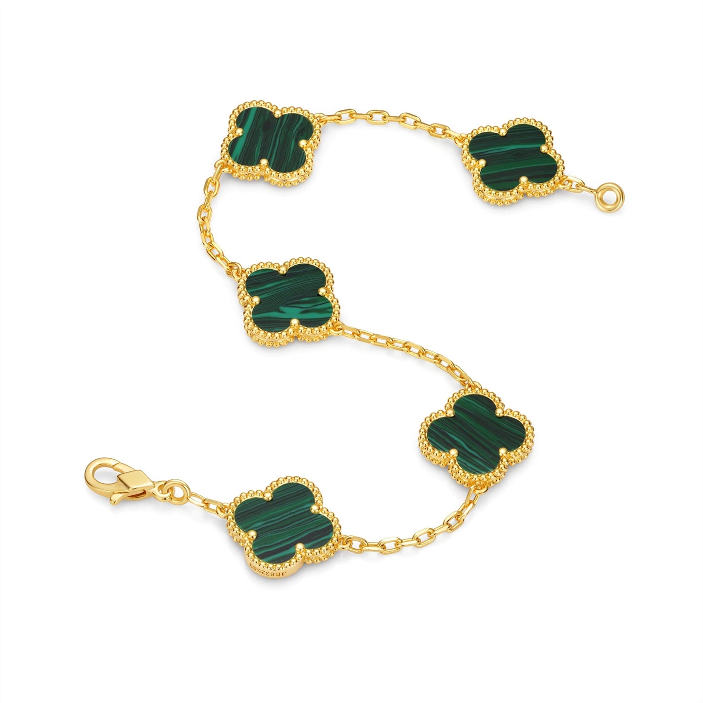 Clover Leaf Bracelet,925 Silver,18k Gold Plated