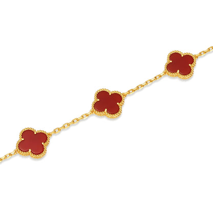 Clover Leaf Bracelet,925 Silver,18k Gold Plated