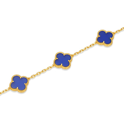 Clover Leaf Bracelet,925 Silver,18k Gold Plated