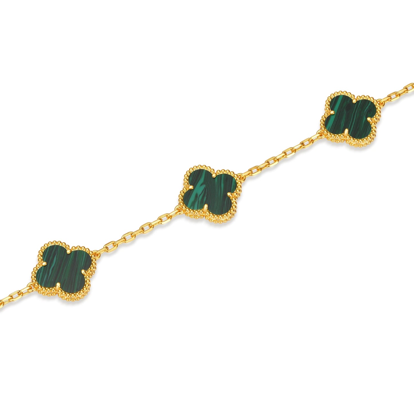 Clover Leaf Bracelet,925 Silver,18k Gold Plated