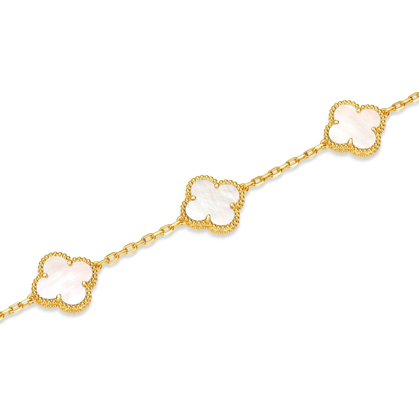 Clover Leaf Bracelet,925 Silver,18k Gold Plated