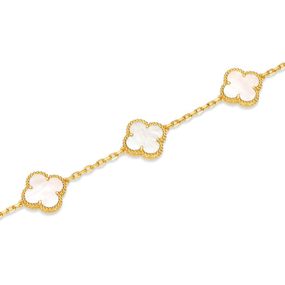 Clover Leaf Bracelet,925 Silver,18k Gold Plated