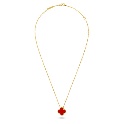 Clover Leaf Necklace,925 Silver, 18k Gold Plated