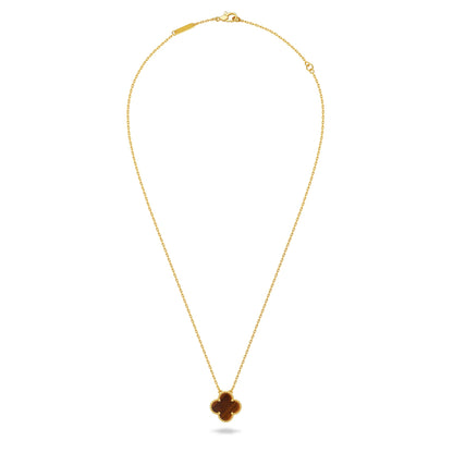 Clover Leaf Necklace,925 Silver, 18k Gold Plated