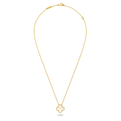 Clover Leaf Necklace,925 Silver, 18k Gold Plated