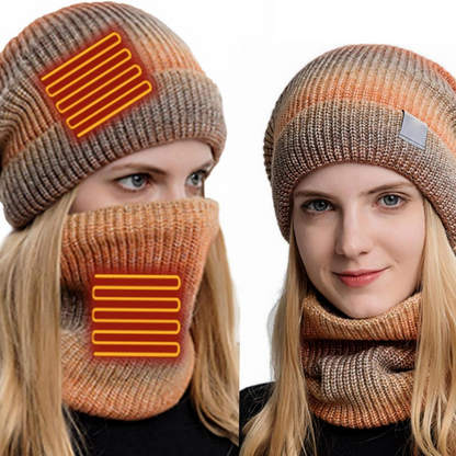 Cozy 2-in-1 USB Heated Hat and Scarf Winter Set