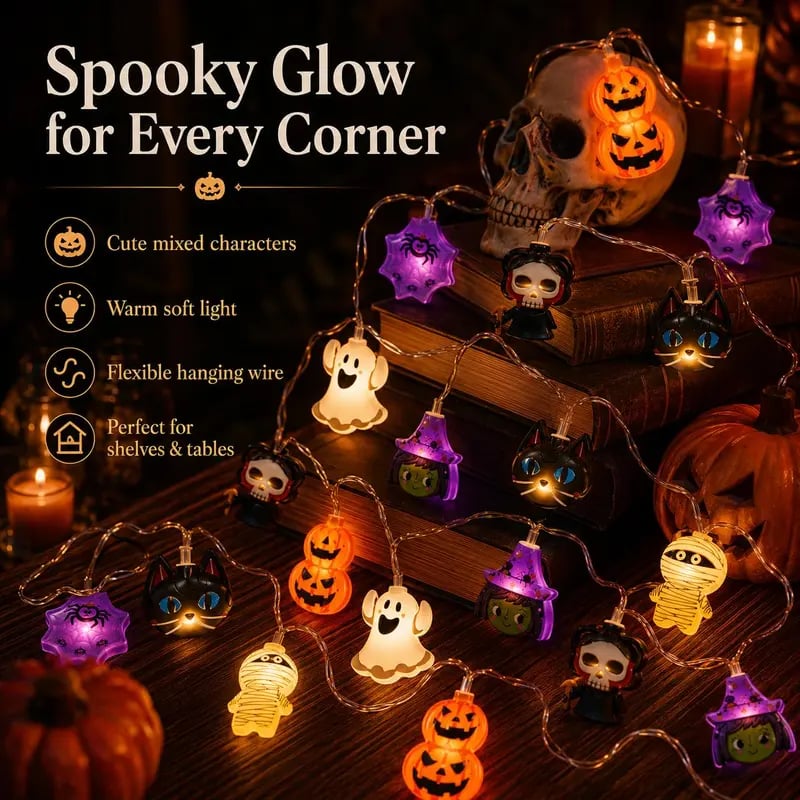 GlowPump – Pumpkin LED String Lights