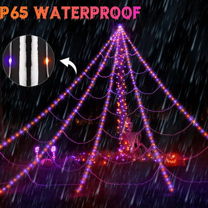 Giant Purple LED Spider Web Lights – Ventayo