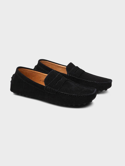 Suede Boat Loafers – Men’s Luxury Calf Suede Slip-On Loafers with Leather Insole