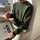 GISUNG katoenen gebreide raglanmouw trui – heren 100% katoen coltrui pullover