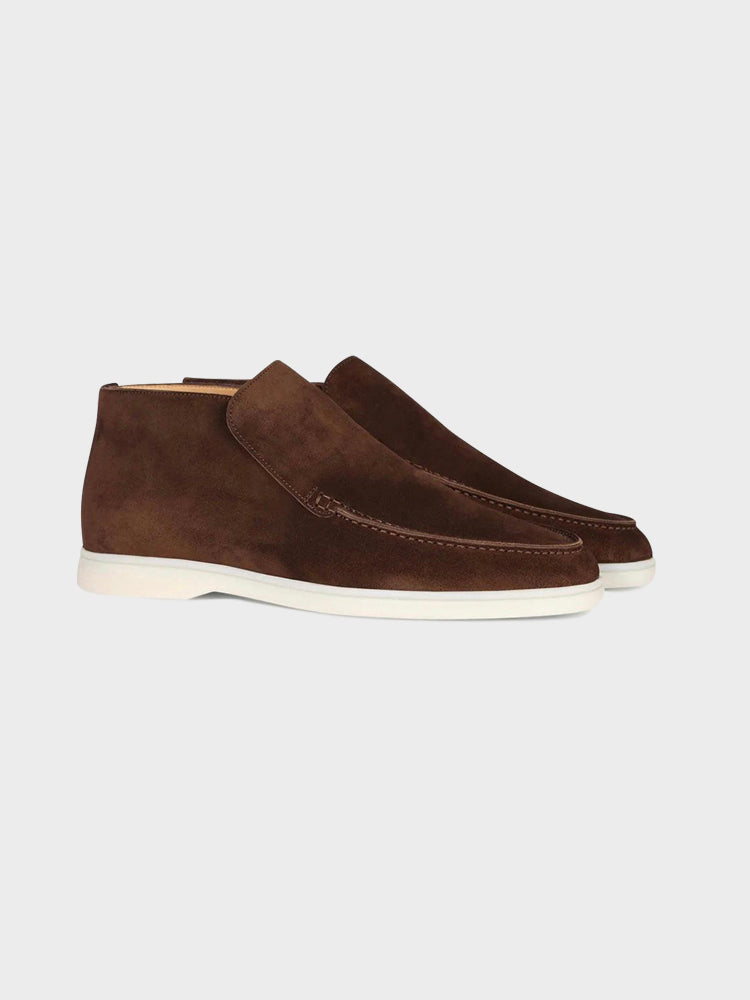 MONACO High Suede Loafers – Premium Men’s Suede Slip-On Dress Shoes with Breathable Interior
