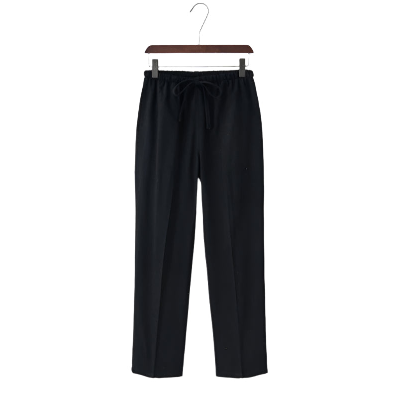 CANNES Linen Pants – Men’s Premium Pure Linen Lace-Up Casual Trousers