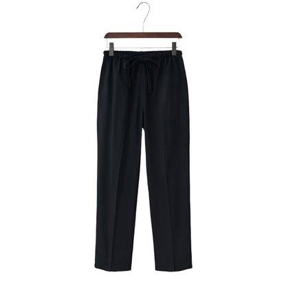 CANNES Linen Pants – Men’s Premium Pure Linen Lace-Up Casual Trousers