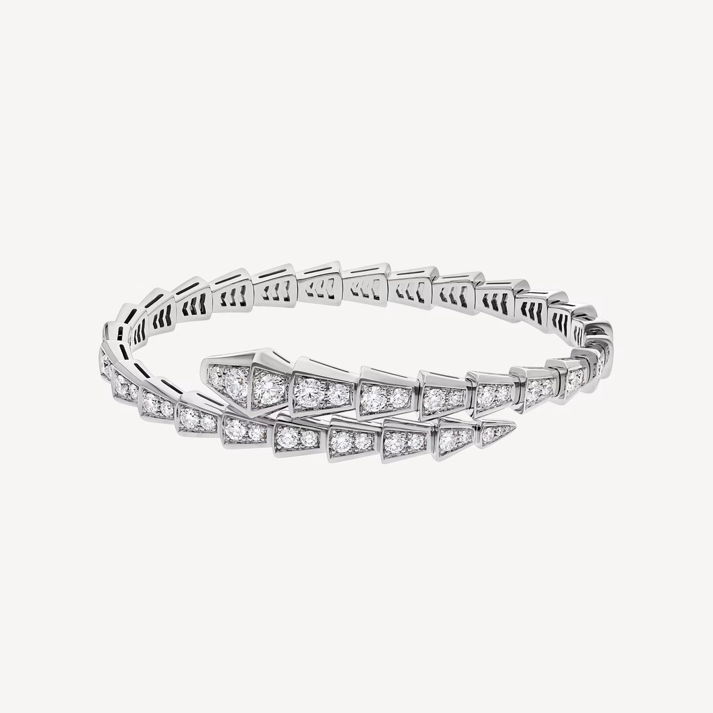 Clytia Love Serpenti Bracelet,18k White Gold Plated,Cubic Zircon Paved