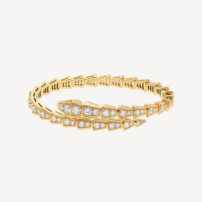 Clytia Love Serpenti Bracelet,18k Yellow Gold Plated,Cubic Zircon Paved