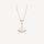 Clytia Love Divas'Dream Necklace,925 Silver,18k Gold Plated,Cubic Zircon Paved