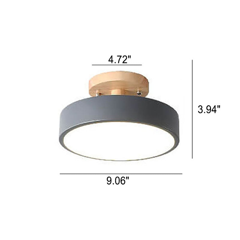 Lámpara de techo semiencastrada redonda LED escandinava