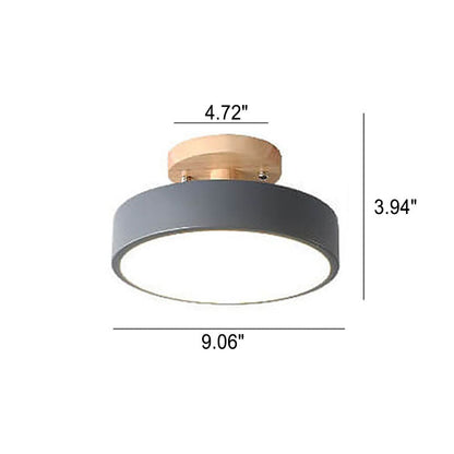 Lámpara de techo semiencastrada redonda LED escandinava