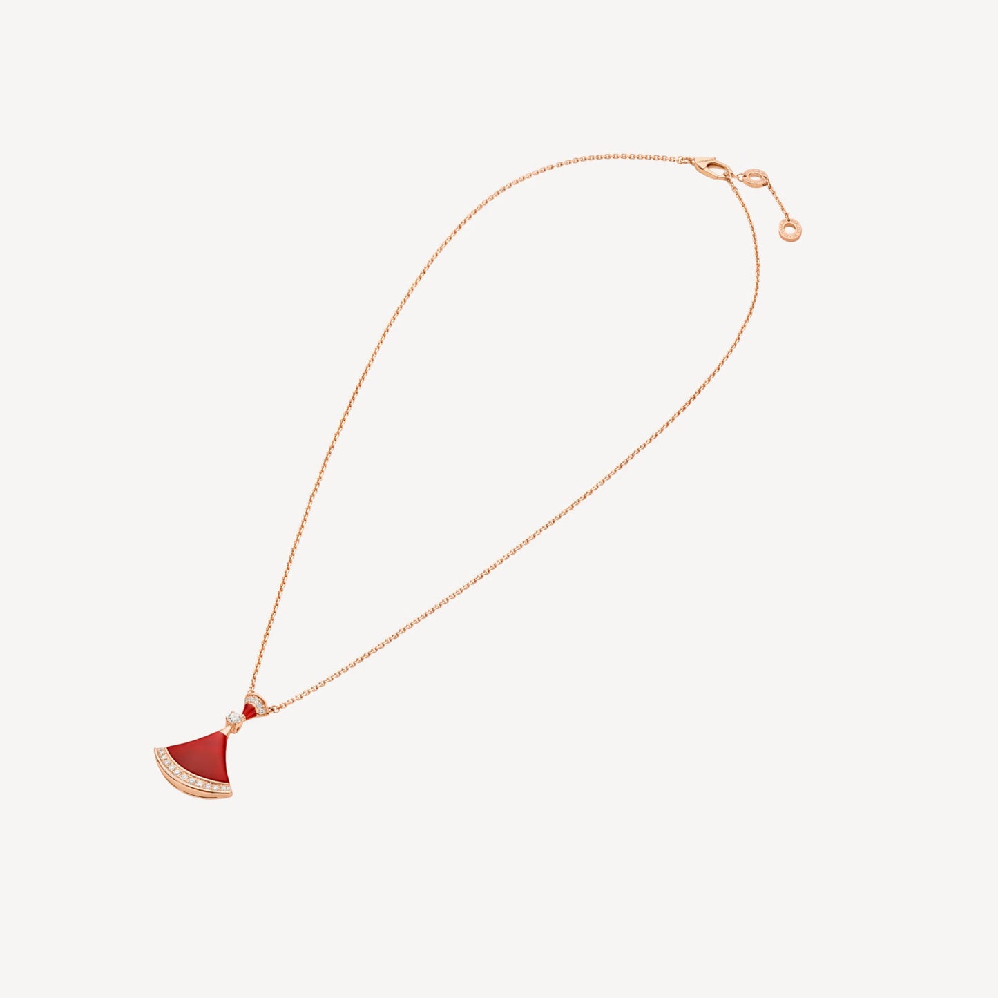 Clytia Love Divas'Dream Necklace,925 Silver,18k Gold Plated,Red Agate