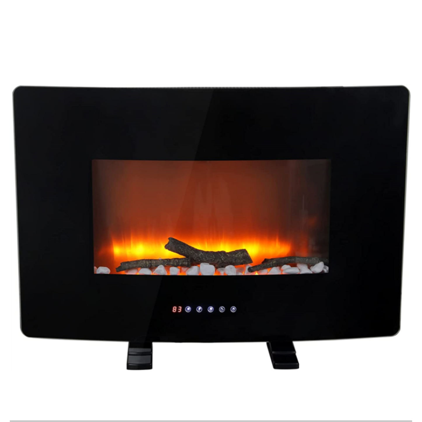 Wall Mounted / Freestanding Electric LED Realistic Flame Fireplace Space Heater