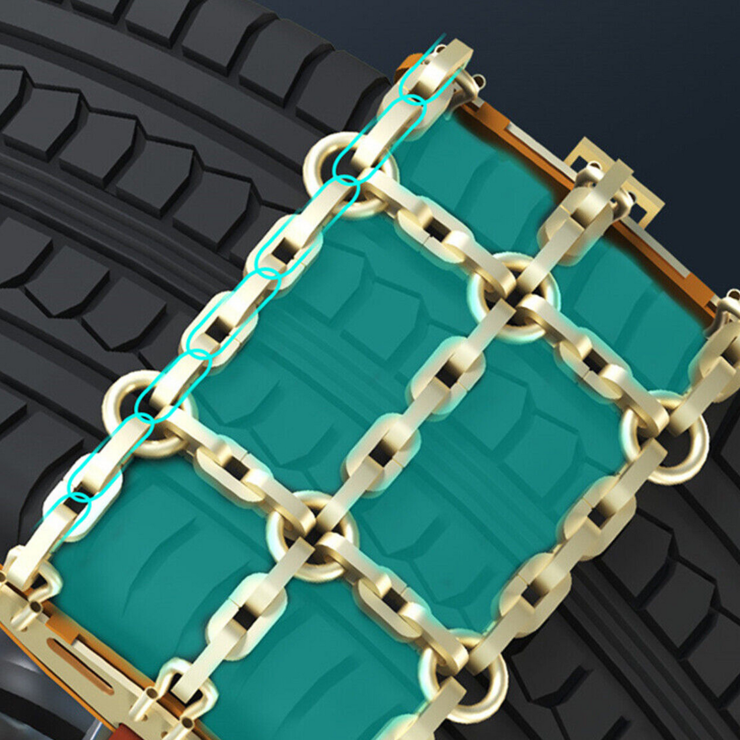 High Traction Heavy Duty Truck SUV Snow Car Tire Wheel Chains 8PCS