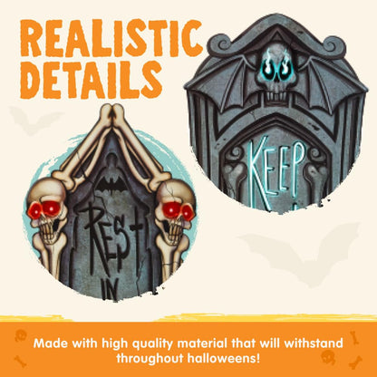 16" 9 Pcs Halloween Tombstones Decorations – Ventayo