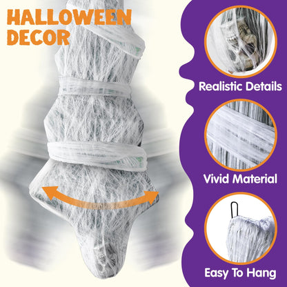 72" Halloween Hanging Cocoon Corpse for Outside Decorations – Ventayo