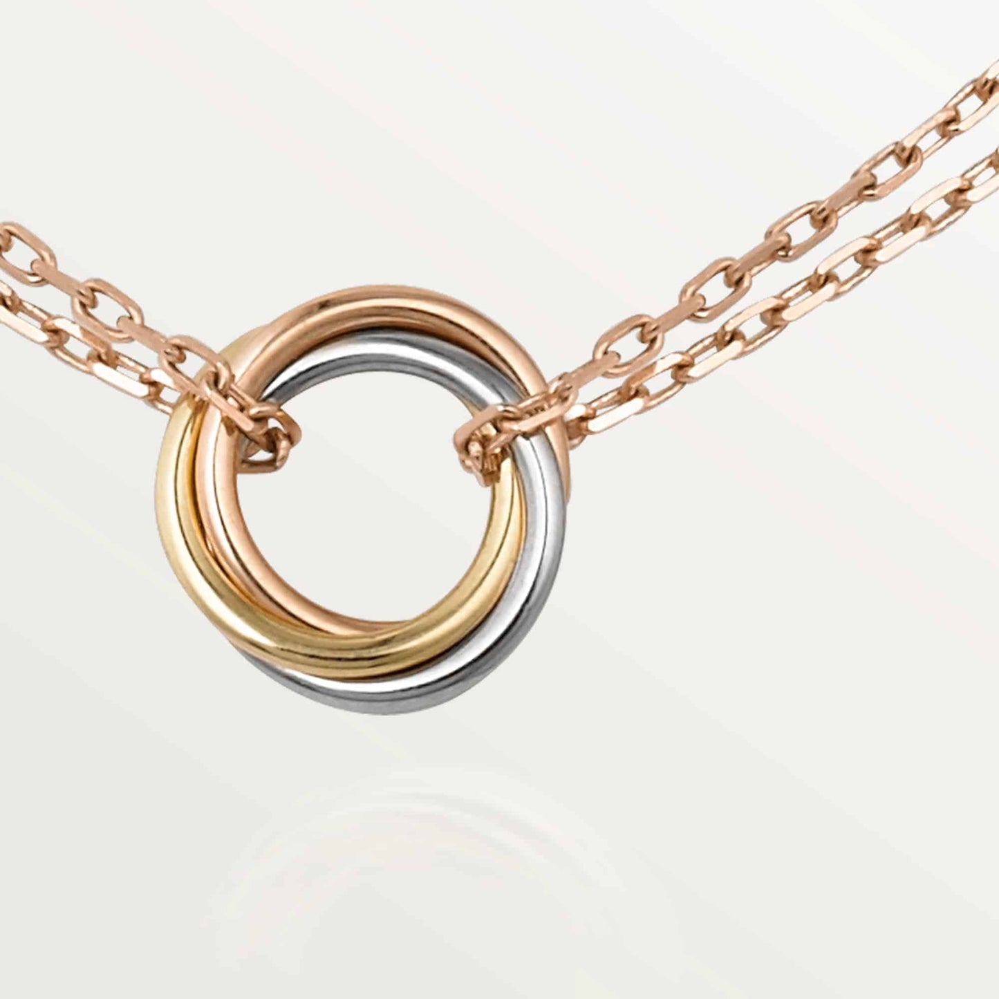 Clytia Love Trinity Necklace,18k Gold Plated