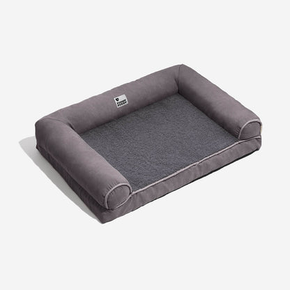 Full-Support Orthopedic Dog Bed with Faux Fleece & Suede